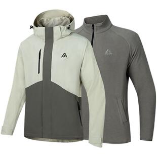 安踏冲锋衣三合一男款水壳2026新款官方旗舰正品防水防风外套男款