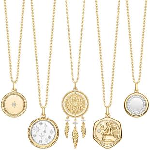 HEFANG何方珠宝奥莱限定许愿币项链女高级感时尚锁骨链新年礼物