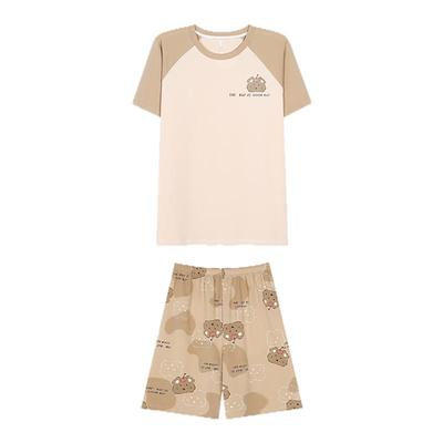 卡之恋睡衣夏季男款纯棉薄款短袖