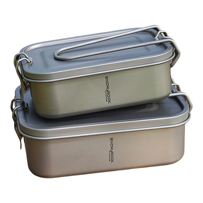 SNOWROCK纯钛户外野餐盒