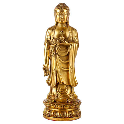 黄铜阿弥陀佛像家居客厅摆件