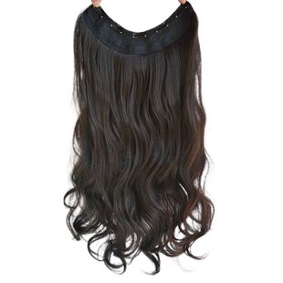 哑光加厚不反光一片式大波浪假发片长卷接发片可烫直卷发片包邮