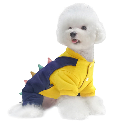 BESTA-可爱恐龙！纯棉宠物小狗狗衣服春秋泰迪比熊博美秋冬装四脚