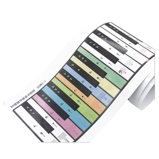彩色版钢琴键盘88键钢琴键盘指法练习纸琴键对照表五线谱键盘图
