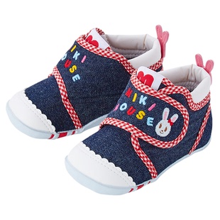 MIKIHOUSE日本制婴儿学步鞋一段多彩刺绣舞飒兔宝宝鞋