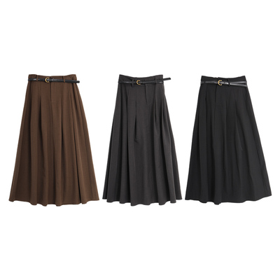 西町村屋百搭高腰长款半身裙韩系