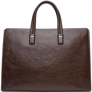 金利来复古男包头层真皮手提包公文包男士防盗密码锁牛皮商务包