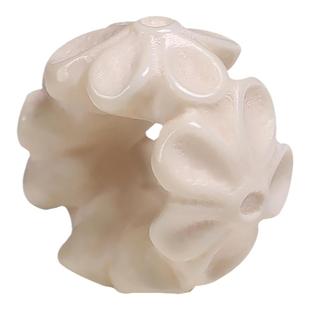 原色冰料猛犸象牙雕刻花环扣卡环手串隔珠背云挂件手串DIY配件