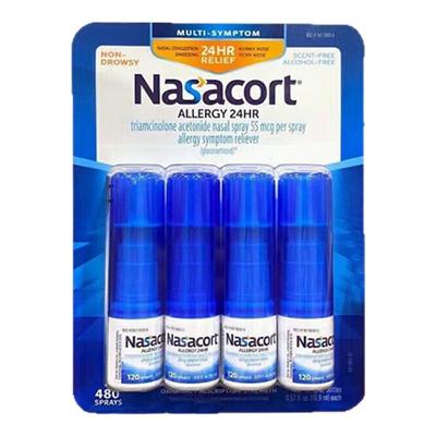 美国原装Nasacort Allergy鼻炎喷雾 流鼻涕打喷嚏鼻塞过敏 4支/组