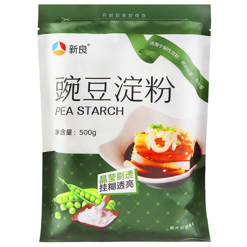 新良豌豆淀粉500g做白凉粉原料四川特产凉皮专用豌豆粉自制家用