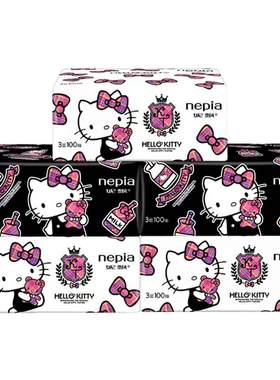 Nepia/妮飘凯蒂卡通抽纸5包500抽
