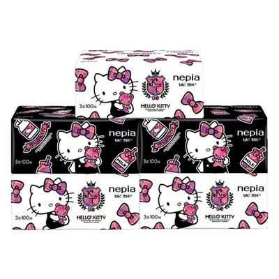 Nepia/妮飘凯蒂卡通抽纸5包500抽