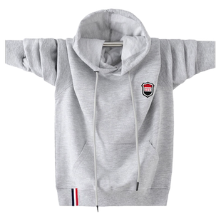 纯棉卫衣男青少年 连帽 初中生高中学生男孩子春秋季外套薄款上衣