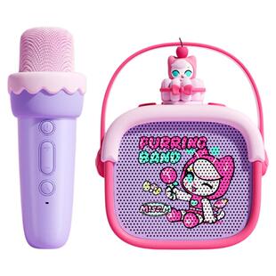 呼噜噜乐队麦克风家用K歌音响话筒一体家庭KTV卡拉OK唱歌机儿童女