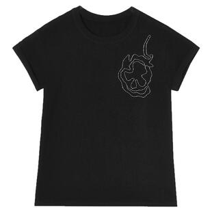 2025年夏Outlets正品 高端WM系列 洋气减龄短袖上衣微弹显瘦T恤女