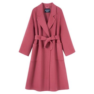 雪松分羊绒大衣长款过膝2024新款