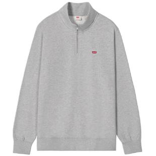 Levi's李维斯26年秋季新款男士美式复古立领加绒针织休闲卫衣
