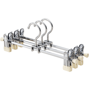 不锈钢裤夹裤子衣架家用无痕带夹子2025新款晾挂jk裙专用收纳神器