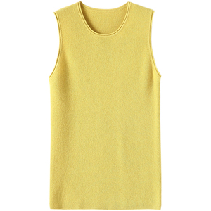 好穿显瘦长!圆领100纯羊绒背心女士山羊绒毛衣针织打底衫马