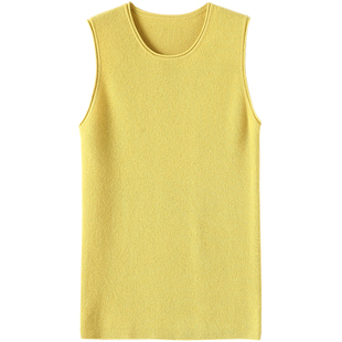 好穿显瘦长！圆领100纯羊绒背心女士山羊绒毛衣针织打底衫马