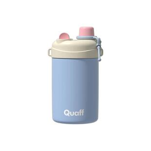 QUAFF双饮保温杯高颜值316内胆便携家用女学生上学儿童吸管水杯子