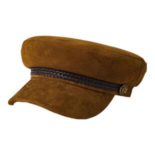 mrduck定制版羊反绒报童帽 进口鞣制混种绒面绵羊皮复古海军帽女