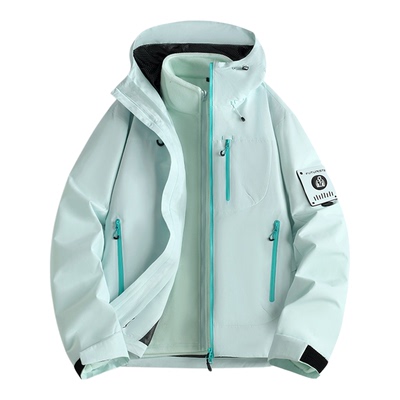 稻草人冲锋衣男2025新款秋冬季户外防风防水登山服宽松夹克外套女