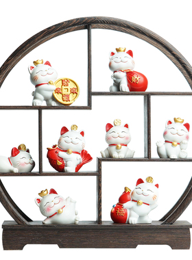创意组合摆件招财猫寻越