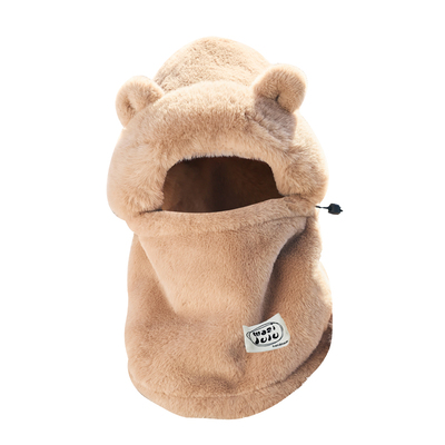 东北防寒骑车防风保暖帽子女秋冬围脖一体面罩亲子儿童雷锋帽冬天