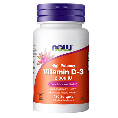 NOW维生素d3备孕2000iu维D孕前调理女vd维他命d3美国进口成人
