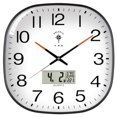 北极星挂钟方形简约静音简约钟表