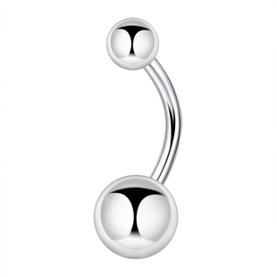 肚脐钉整体钛钢简约欧美性感不掉色粗杆细杆球形可拆卸扭开男女环