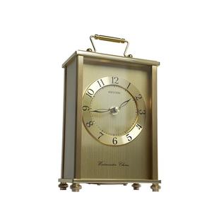 RHYTHM丽声客厅高端台式金属拉丝座钟2026新款家用静音台钟大坐钟