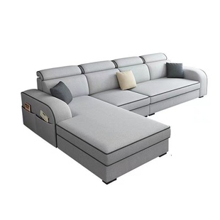 简约现代大小户型客厅L型经济家用出租房公寓棉麻布艺网红小沙发