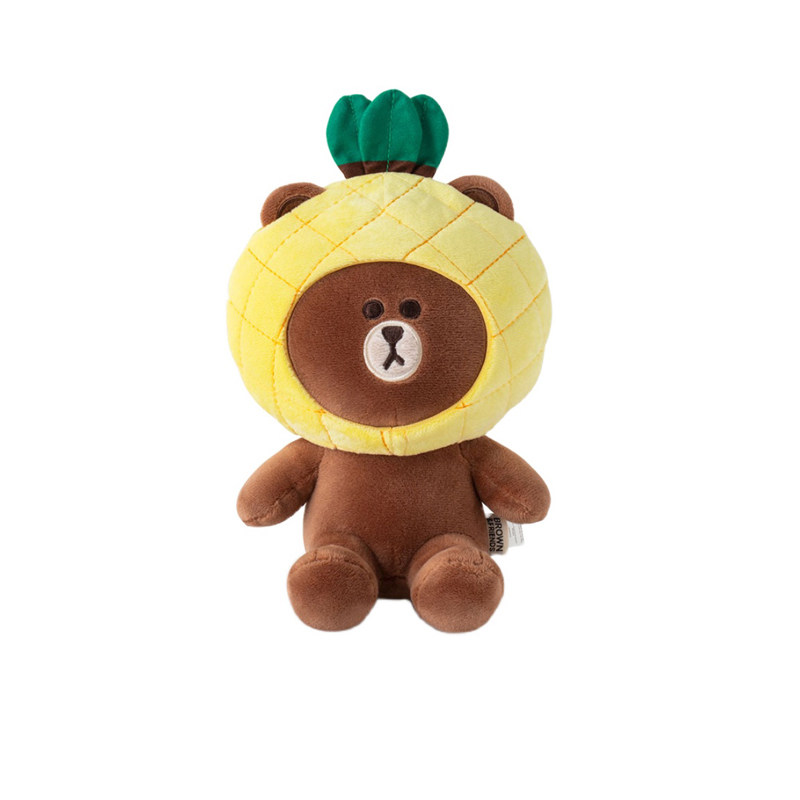LINE FRIENDS公仔布朗熊卡通抱枕可爱玩偶动漫萌趣毛绒娃娃现货