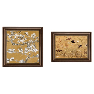 卧室装饰画中古风床头画法式挂画夫妻主卧墙面壁画高级感2025新款