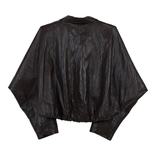 记忆的起点PU外套2026春季新款时尚气质显瘦翻领皮衣女70AC47351