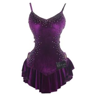 现代舞爵士舞演出服表演服钢管舞SALSA连体衣黑色高开叉性感绑带