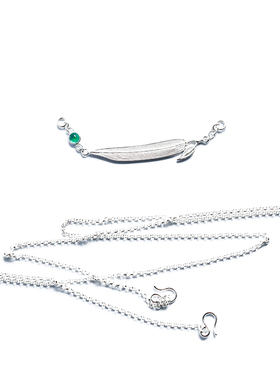 姜央纯银花丝镶嵌锁骨链女士原创