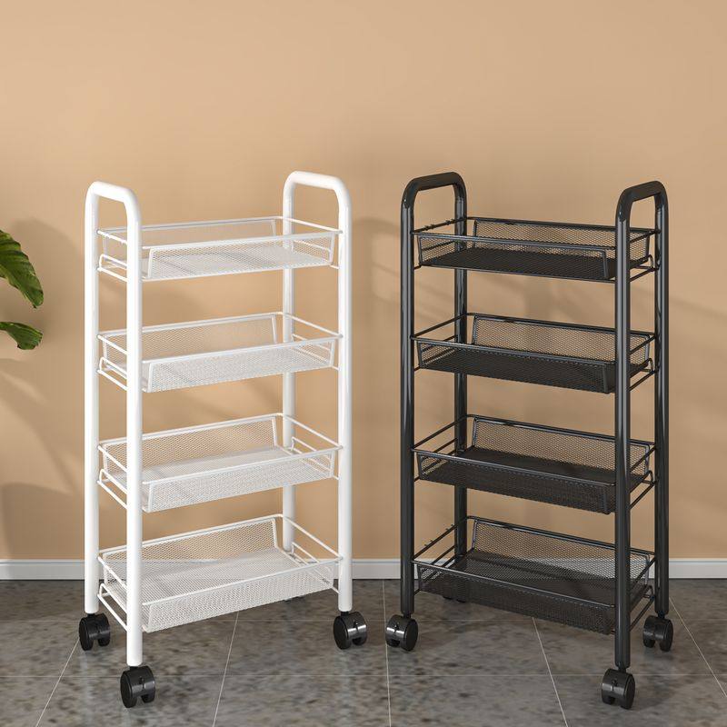 厨房置物架落地多层可移动果蔬架子家小推车大全物用品收纳储菜篮