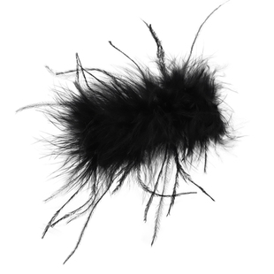 超仙羽毛发夹少女侧边大号bb夹发卡高级感气质鸵鸟毛夹子头饰边夹