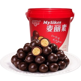 金丝猴麦丽素桶装巧克力豆原味跳跳休闲零食礼盒装（代可可脂）