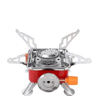 户外迷你折叠卡式炉便携式野营炉头小四方炉燃气炉野炊具接长气罐