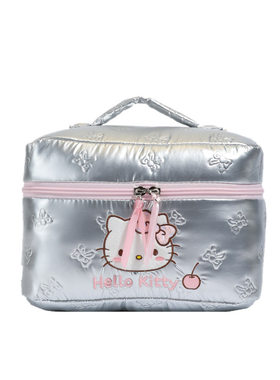 三丽鸥凯蒂猫银粉化妆包