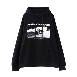 BM卫衣女2026新款科罗拉多州滑雪风格加绒帽衫今年流行漂亮卫衣