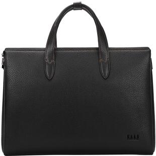 ELLE HOMME手提包真皮男士商务款横款公文包大容量牛皮奢华男挎包