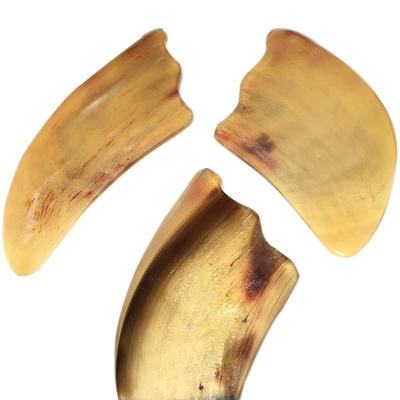 天然羚羊角脸部刮痧板面部排毒瘦脸背部刮后背开背肩颈全身经络用