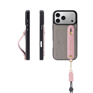 【头层牛皮】适用苹果17/16Promax手机壳真皮15新款16e支架挂绳腕带iPhone14/13女款男卡包高级感全包防摔Air