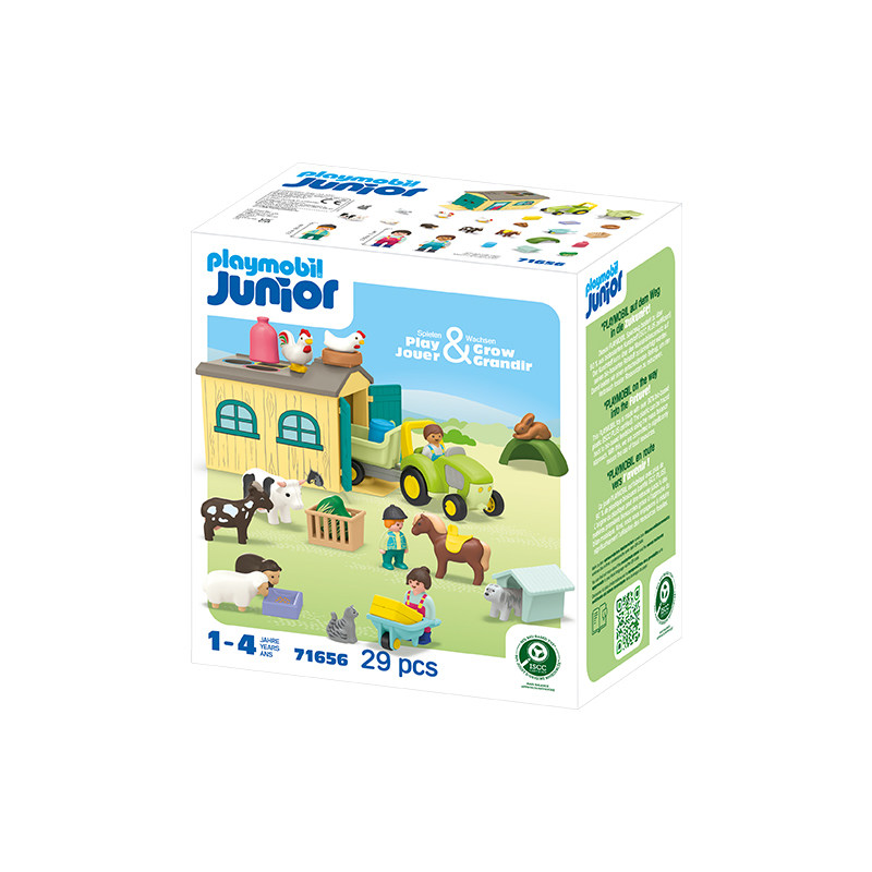 PLAYMOBIL摩比世界junior儿童玩具奇妙农场大冒险生日礼物车71656