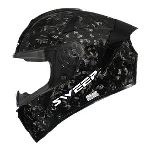 摩托范丨SWEEP摩托车头盔碳纤维全盔男女超清防雾大尾翼四季通用